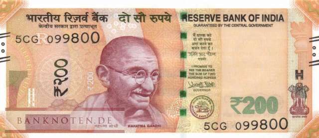 Indien - 200  Rupees (#113d_UNC)