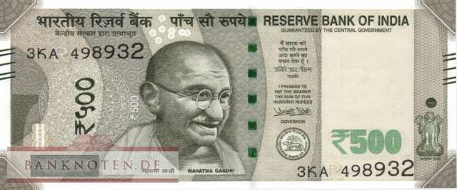 India - 500  Rupees (#114i_UNC)