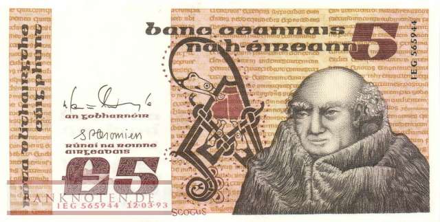 Irland - 5  Pounds (#071e-9303_UNC)