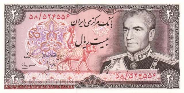 Iran - 20 Rials (#100a2_UNC)