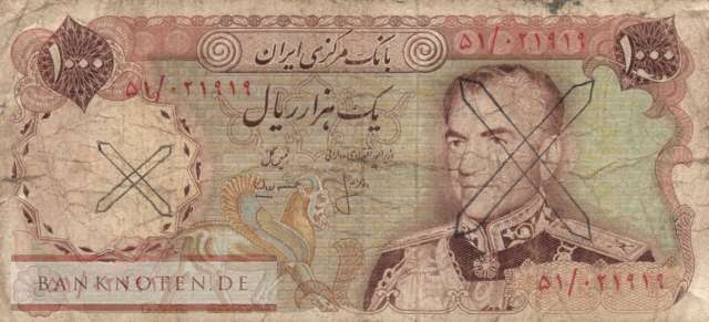 Iran - 1.000  Rials (#105bx3_VG)