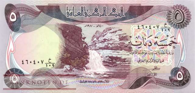Iraq - 5  Dinars (#070a-80_UNC)