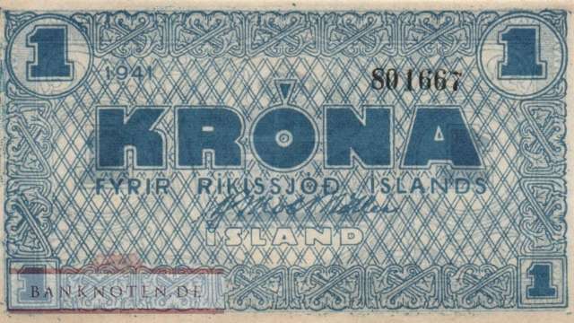 Iceland - 1  Krona (#022l_AU)