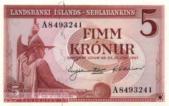 Island - 5  Kronur (#037b_UNC)