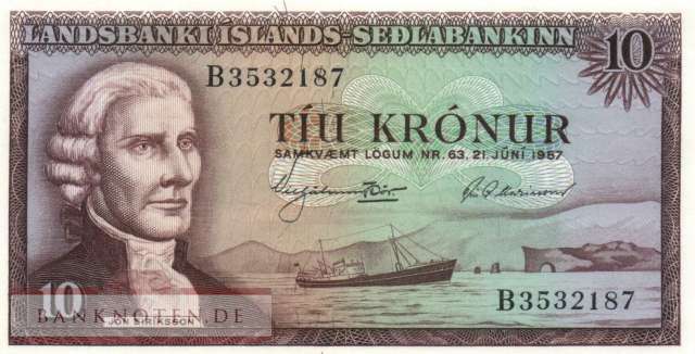 Iceland - 10  Kronur (#038a_UNC)