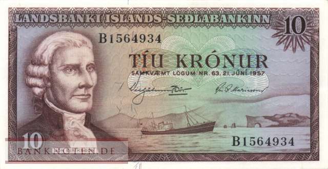 Island - 10  Kronur (#038a_UNC)