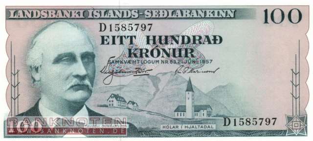 Iceland - 100  Kronur (#040a_UNC)