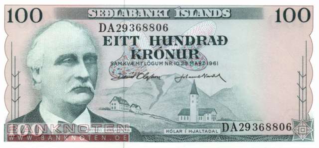 Iceland - 100  Kronur (#044-U38_UNC)