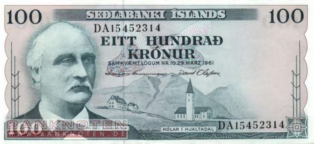 Island - 100  Kronur (#044-U40_XF)