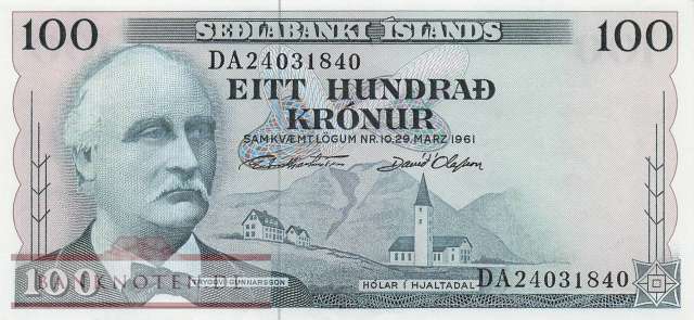 Iceland - 100  Kronur (#044-U42_XF)