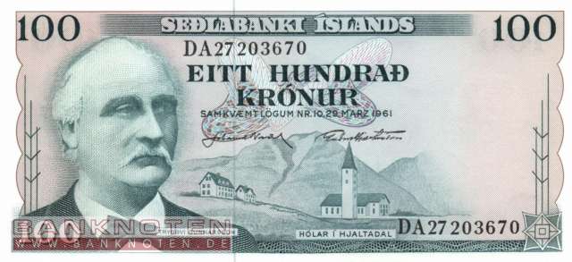 Island - 100  Kronur (#044-U43_UNC)
