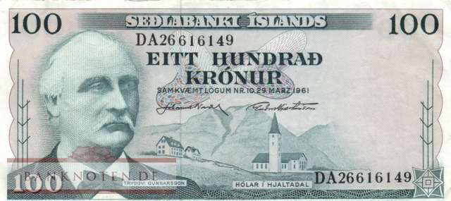 Island - 100  Kronur (#044-U43_VF)
