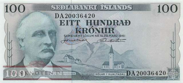 Iceland - 100  Kronur (#044-U43_XF)