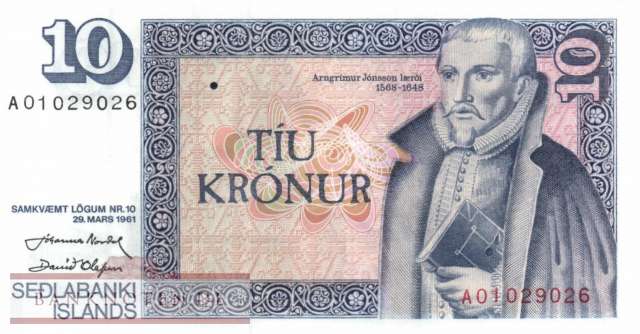 Iceland - 10  Kronur (#048a-U37_UNC)