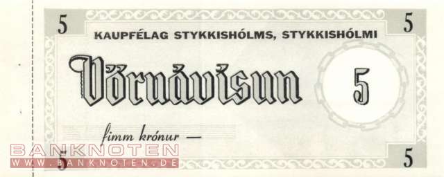 Iceland-Stykkishólmur - 5  Kronur (#901a_UNC)