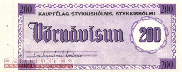 Island-Stykkishólmur - 200  Kronur (#905a_UNC)