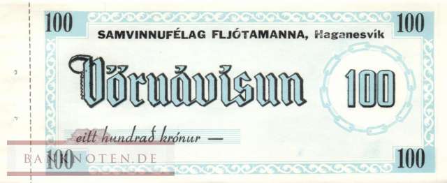 Iceland-Fljótamanna - 100  Kronur (#914a_UNC)