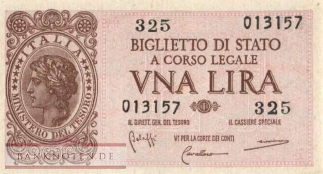 Italy - 1  Lira (#029b_UNC)