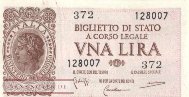Italien - 1  Lira (#029b_AU)