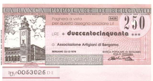 Banca Popolare di Bergamo - 250  Lire (#06m_22_16_UNC)