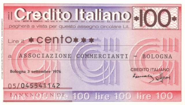 Credito Italiano - Bologna - 100  Lire (#06m_74_20_UNC)