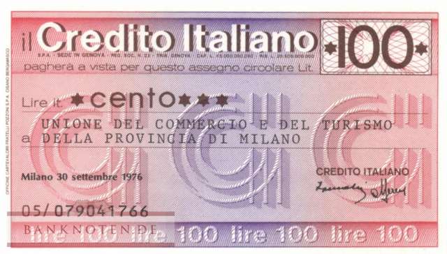Credito Italiano - Milano - 100  Lire (#06m_74_44_UNC)