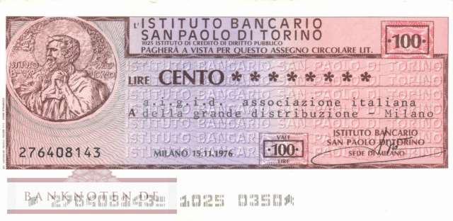 Istituto Bancario San Paolo di Torino - Milano - 100  Lire (#06m_79_19_AU)