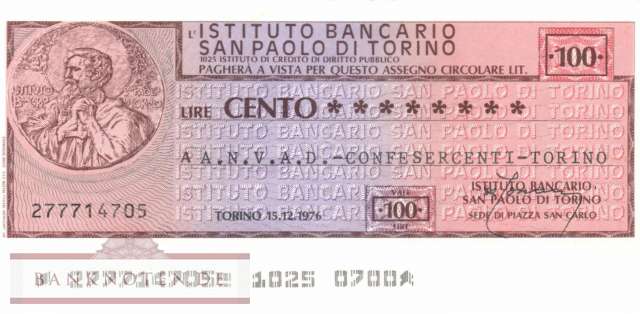 Istituto Bancario San Paolo di Torino - 100  Lire (#06m_79_26_XF)