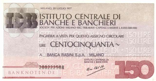Istituto Centr. di Banche e Banchieri - 150  Lire (#06m_80_77_VF)