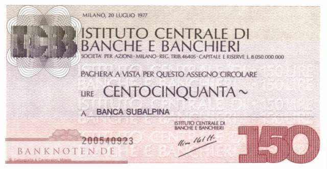 Istituto Centr. di Banche e Banchieri - 150  Lire (#06m_80_79_UNC)