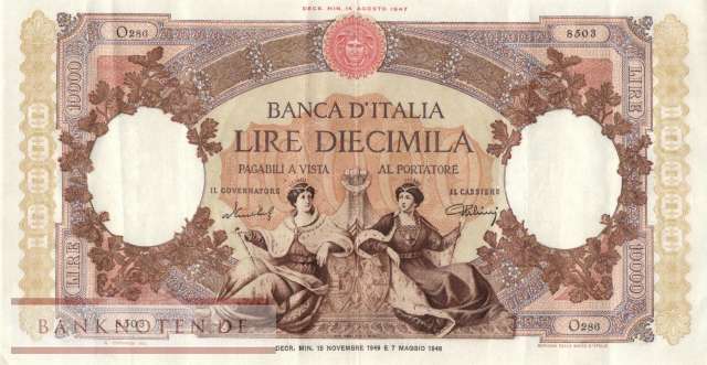 Italy - 10.000  Lire (#089b_VF)