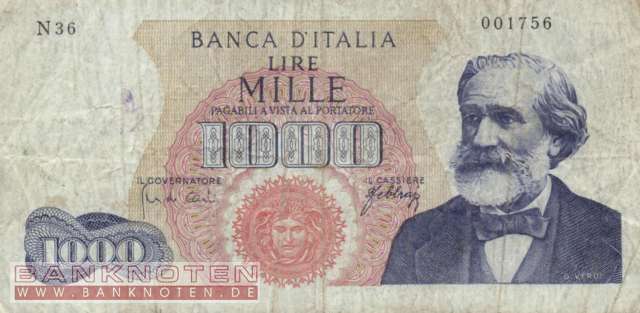 Italien - 1.000  Lire (#096d-66_VG)