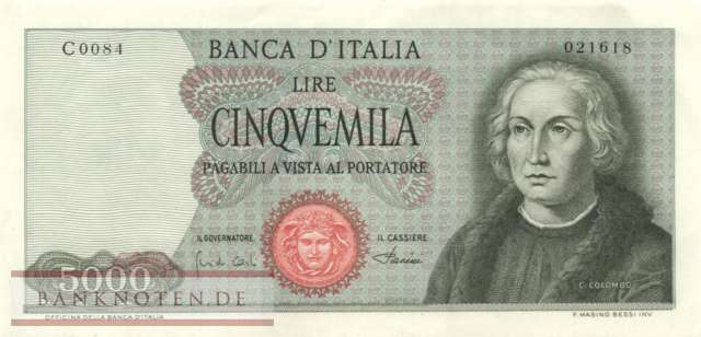 Italy - 5.000  Lire (#098b_XF)