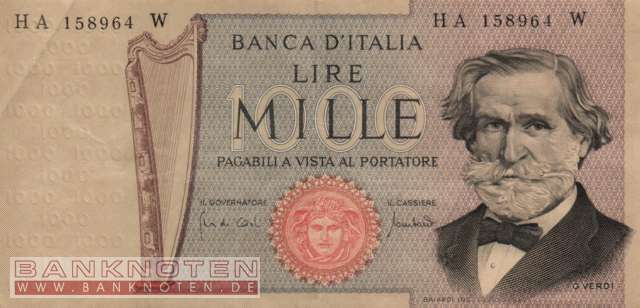 Italy - 1.000  Lire (#101a_VF)