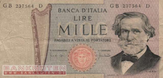 Italien - 1.000  Lire (#101b_VG)