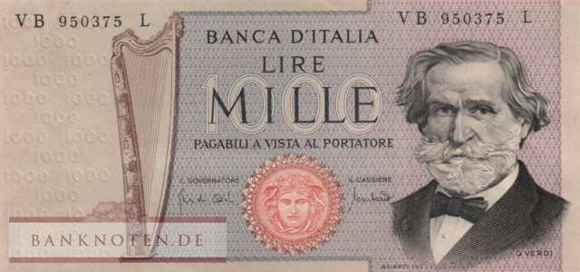Italien - 1.000  Lire (#101b_XF)
