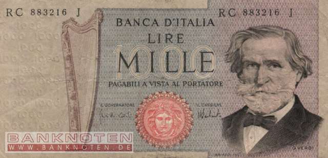 Italien - 1.000  Lire (#101d_F)