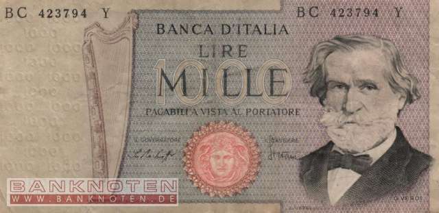 Italien - 1.000  Lire (#101e_F)