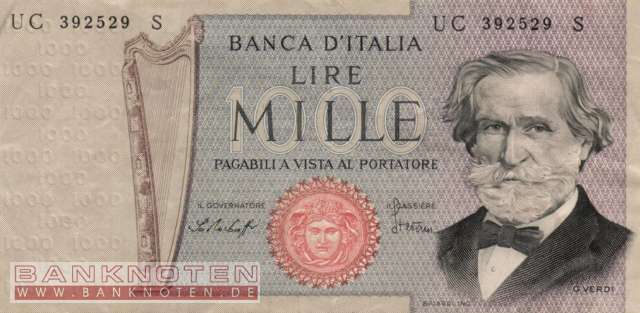 Italy - 1.000  Lire (#101e_VF)