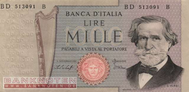 Italien - 1.000  Lire (#101f_XF)