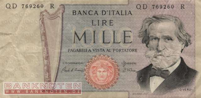 Italien - 1.000  Lire (#101h_F)