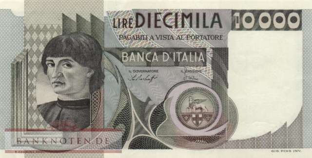 Italien - 10.000  Lire (#106a-76_XF)