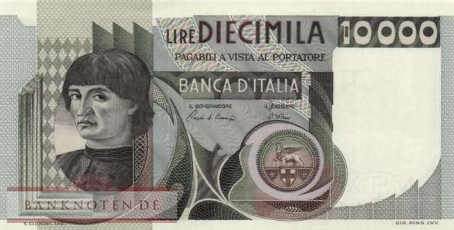 Italy - 10.000  Lire (#106b-80_AU)