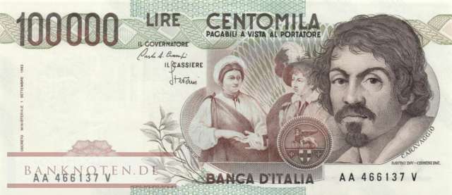 Italy - 100.000  Lire (#110a_UNC)
