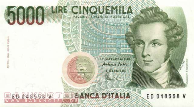 Italy - 5.000  Lire (#111c_UNC)