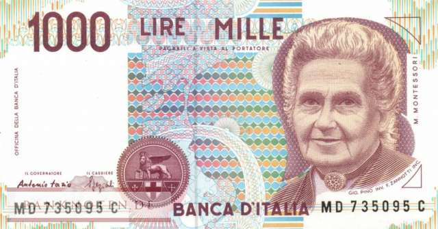 Italien - 1.000  Lire (#114b_UNC)