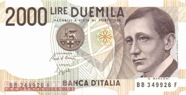 Italien - 2.000  Lire (#115_UNC)