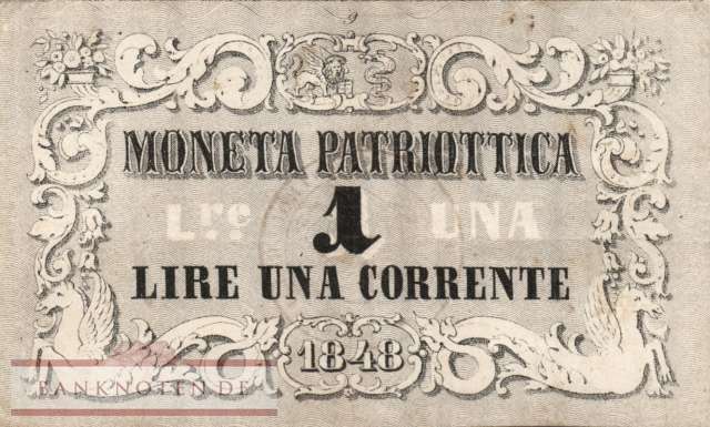 Italy - Venetian Republic - 1  Lire (#S185_VF)