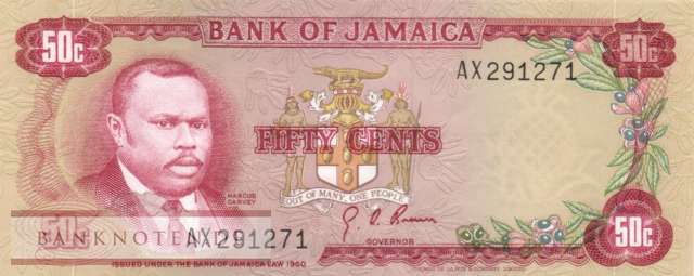 Jamaica - 50  Cents (#053a_UNC)