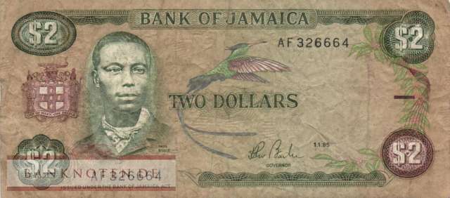Jamaica - 2  Dollar (#069a_VG)